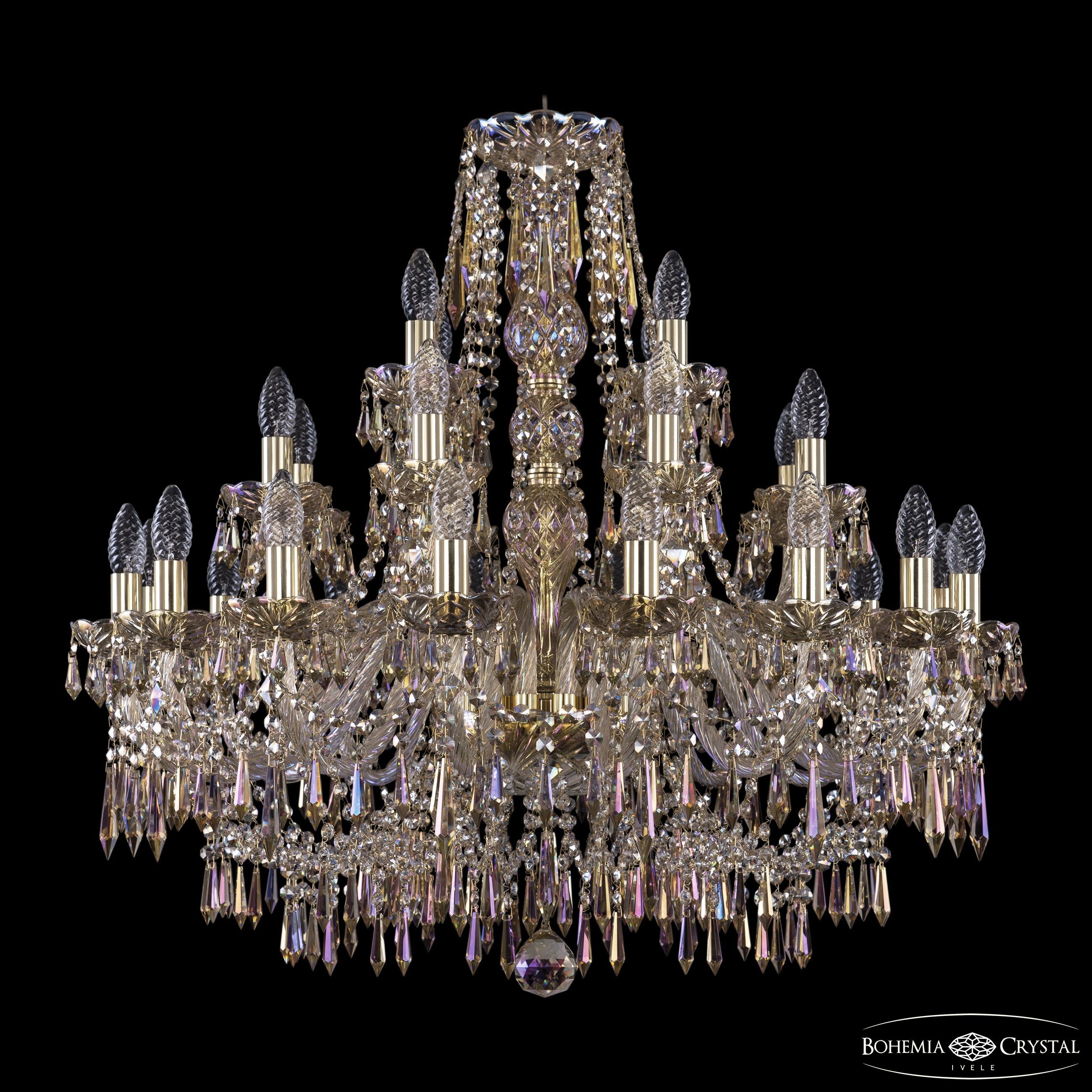 Подвесная хрустальная люстра 1403 Bohemia 1403/16+8+4/300 G M801