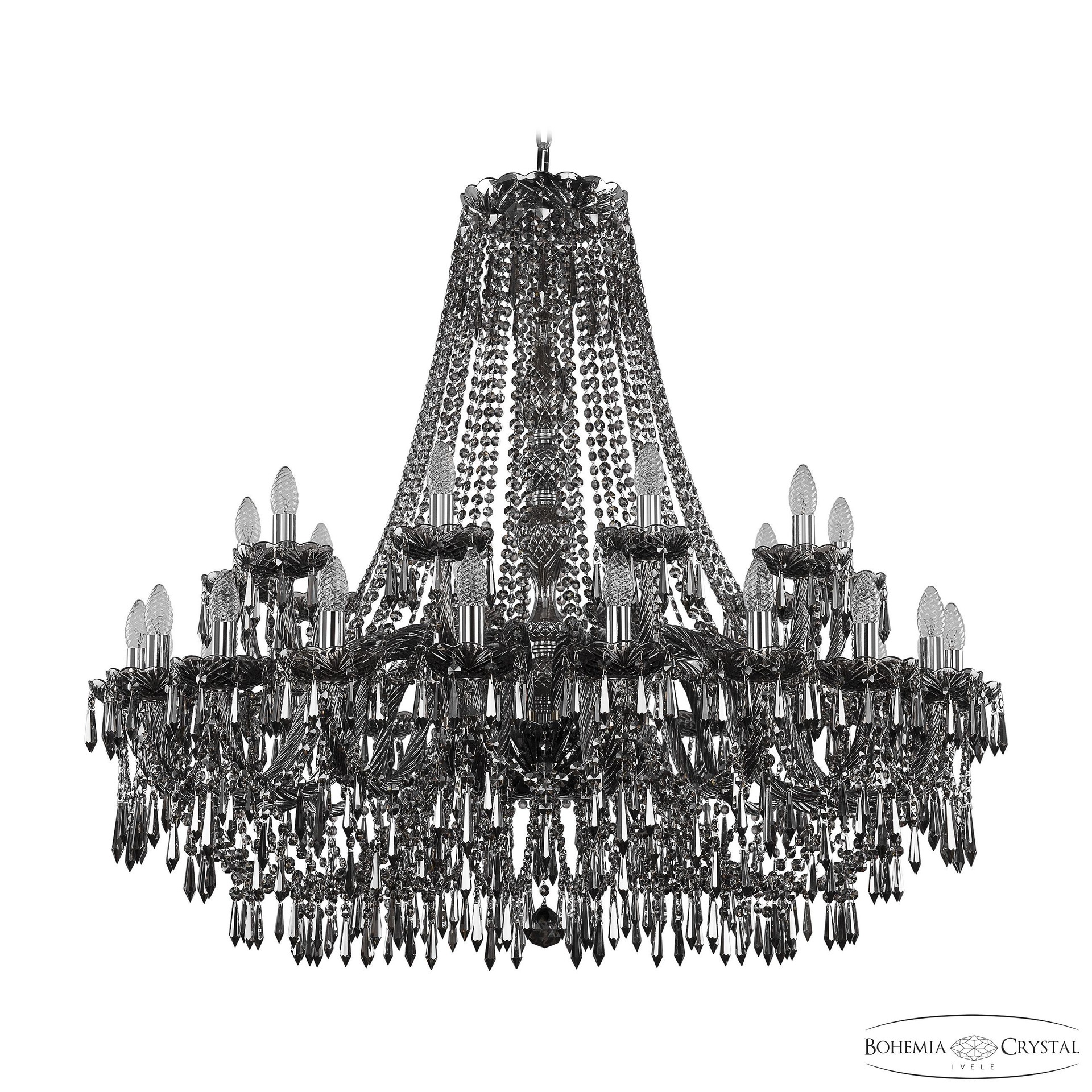 Подвесная хрустальная люстра 1403 Bohemia 1403/20+10/400 Ni M781