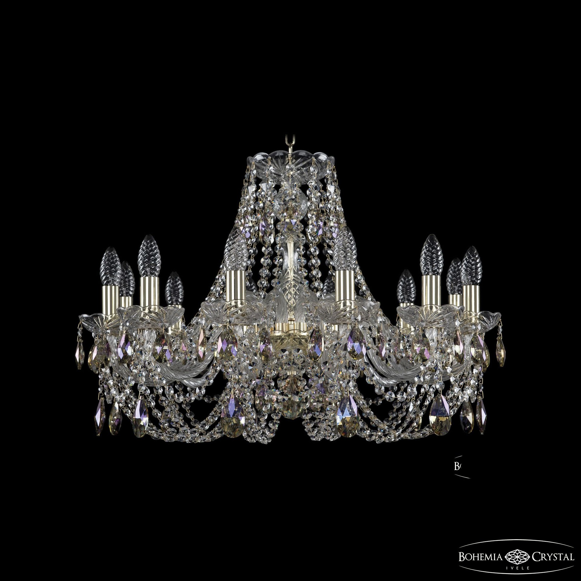 Подвесная хрустальная люстра 1406 Bohemia 1406/12/240 G K801
