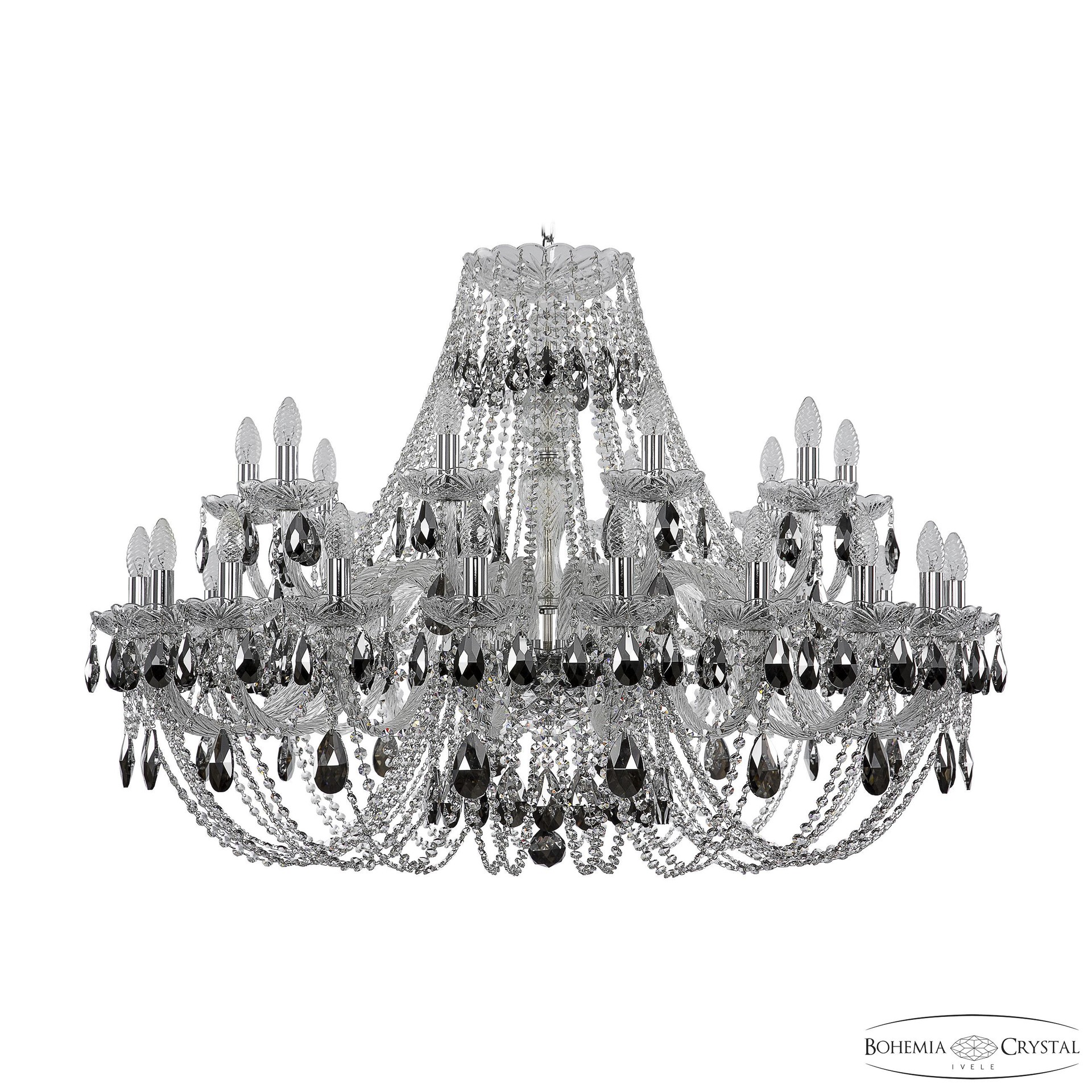 Подвесная хрустальная люстра 1406 Bohemia 1406/20+10/400 Ni K781