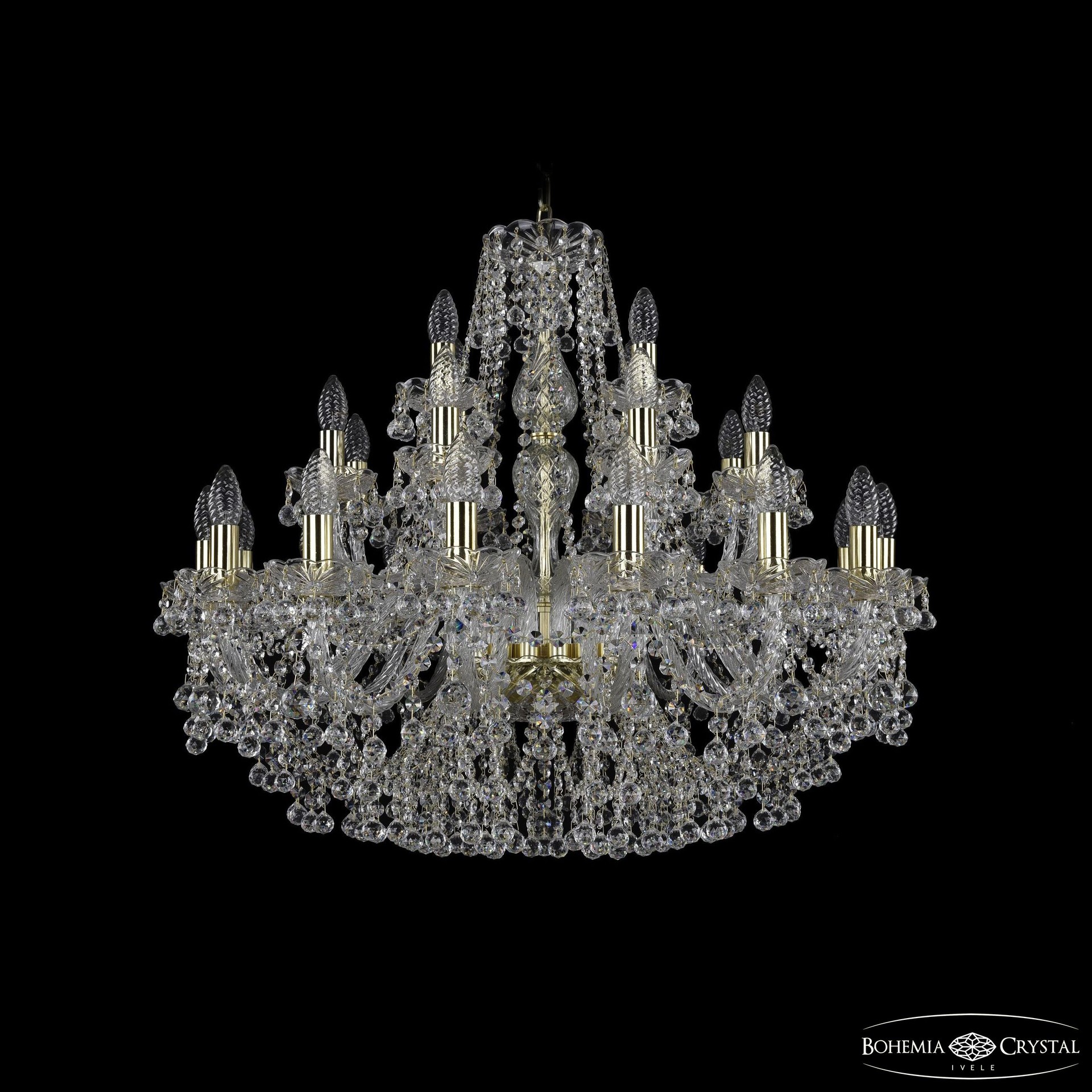 Подвесная хрустальная люстра 1409 Bohemia 1409/16+8+4/300 G