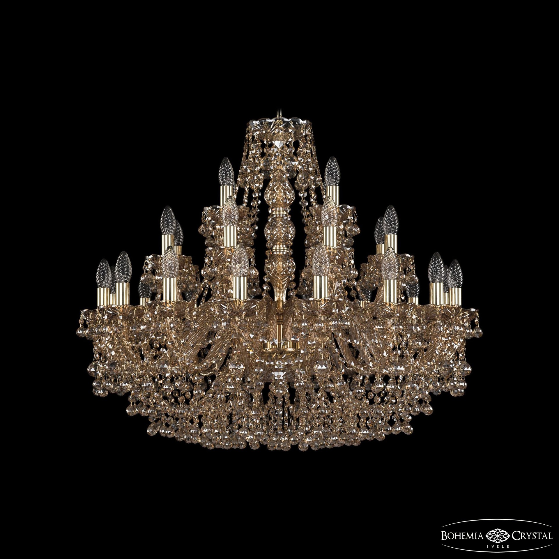 Подвесная хрустальная люстра 1409 Bohemia 1409/16+8+4/300 G M721