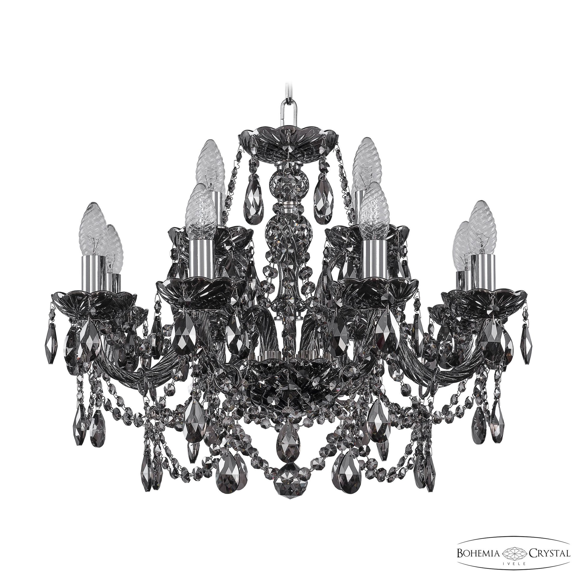 Подвесная хрустальная люстра 1411 Bohemia 1411/8+4/195 Ni M731