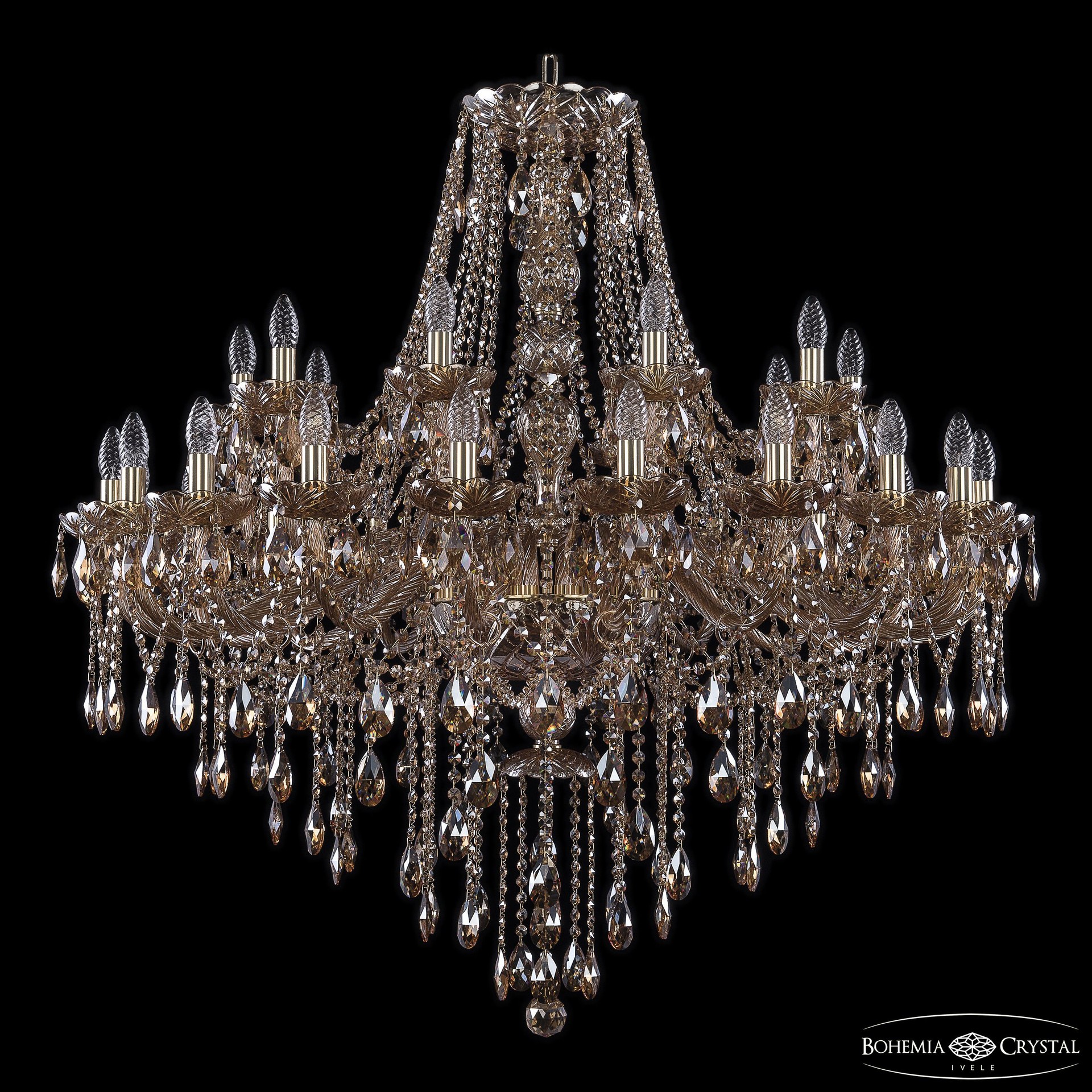 Подвесная хрустальная люстра 1415 Bohemia 1415/20+10/400 G M721