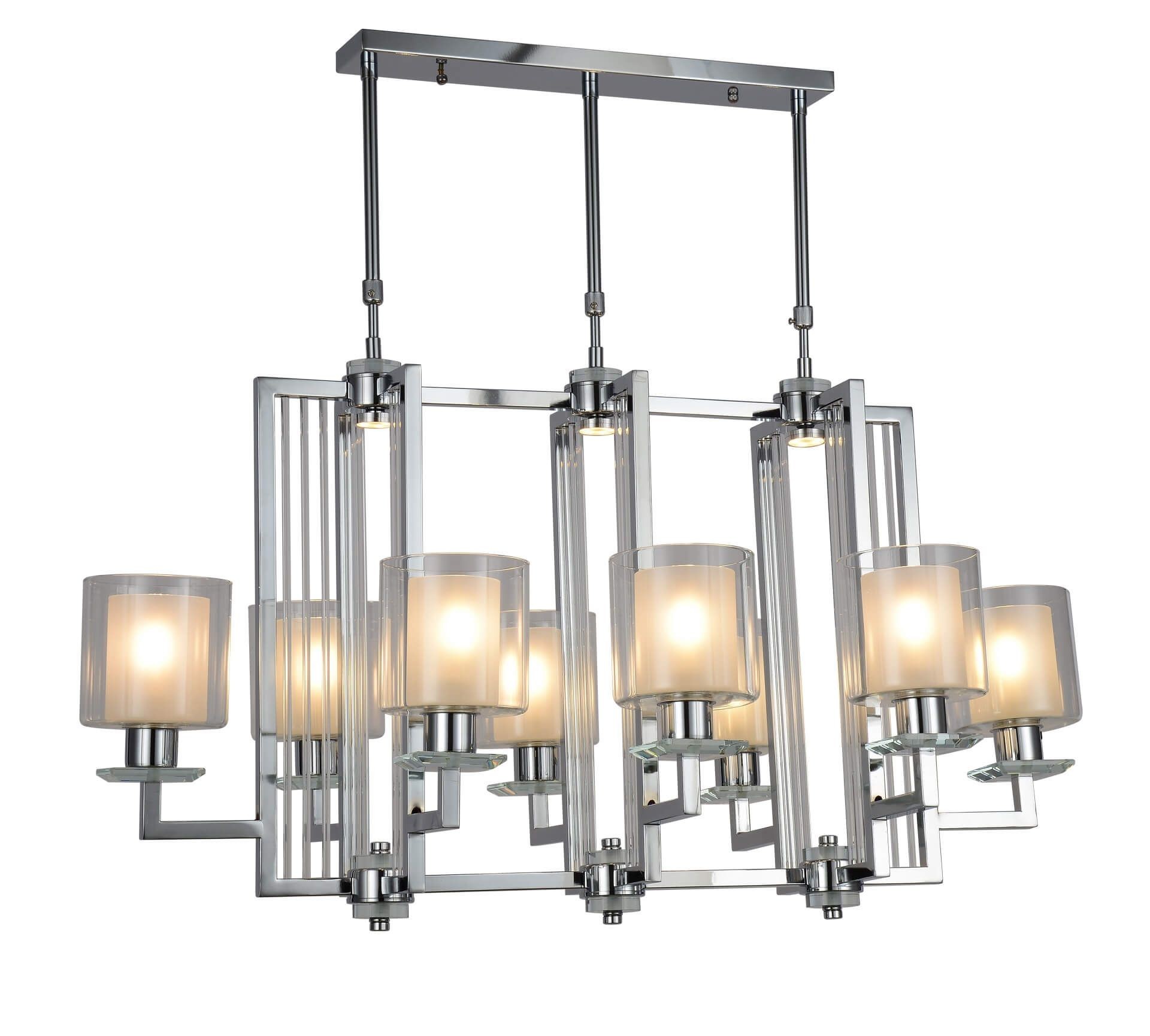 Люстра на штанге Lumina Deco Manhattan LDP 8012-8P CHR