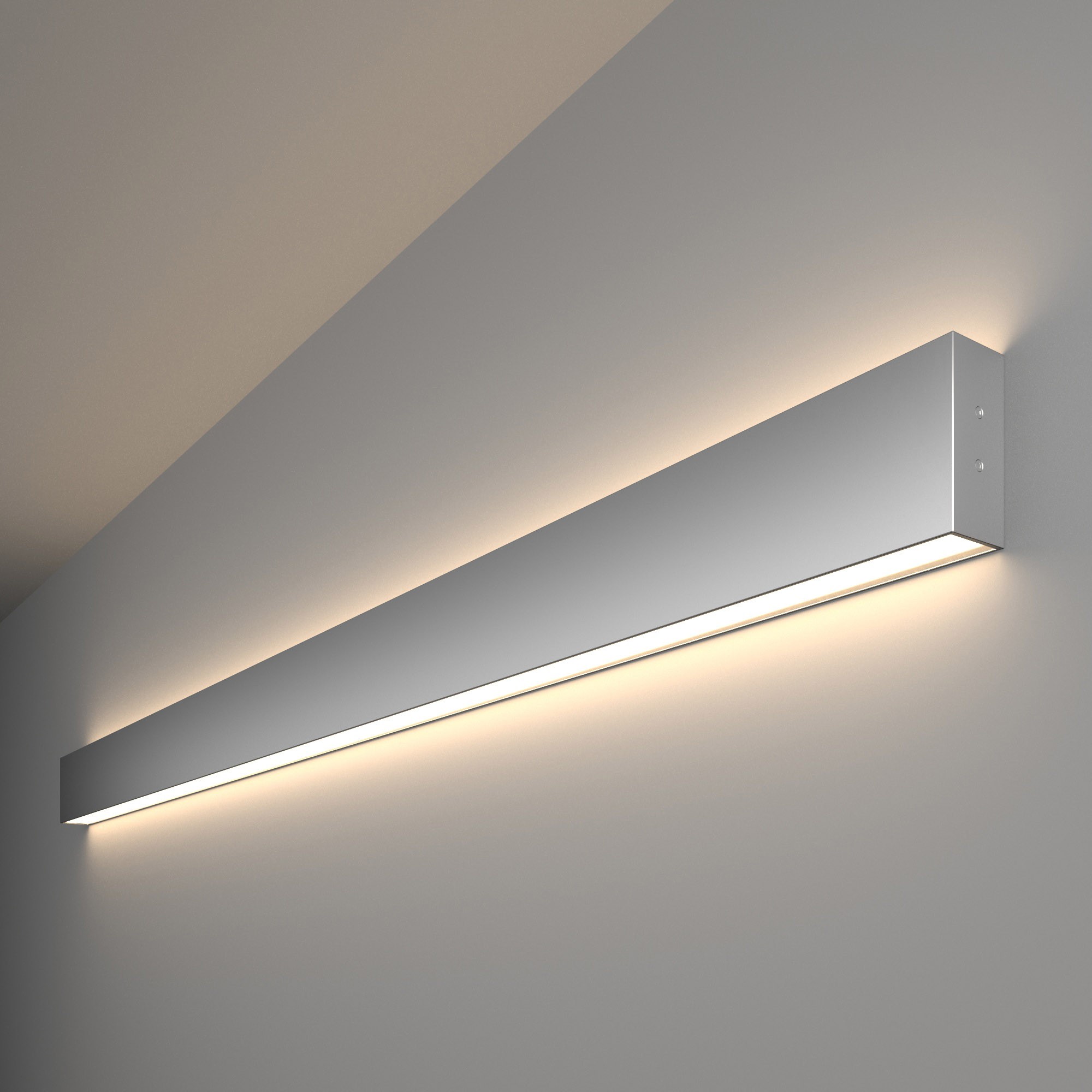 Настенный светильник Elektrostandard Grand Линейный светодиодный накладной двусторонний светильник 128см 50W 4200K матовое серебро (101-100-40-