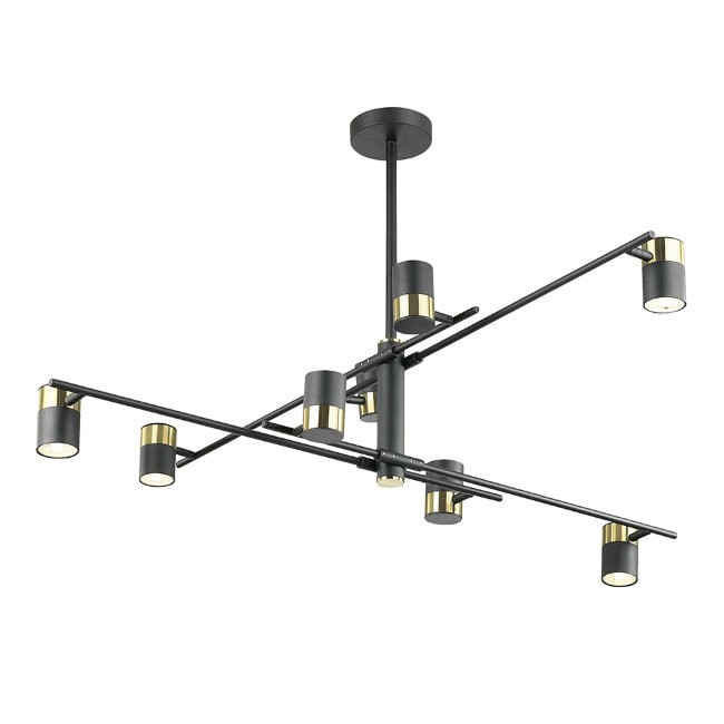 Потолочная люстра Lumien Hall Sauris LH8020/8P-BK-GD