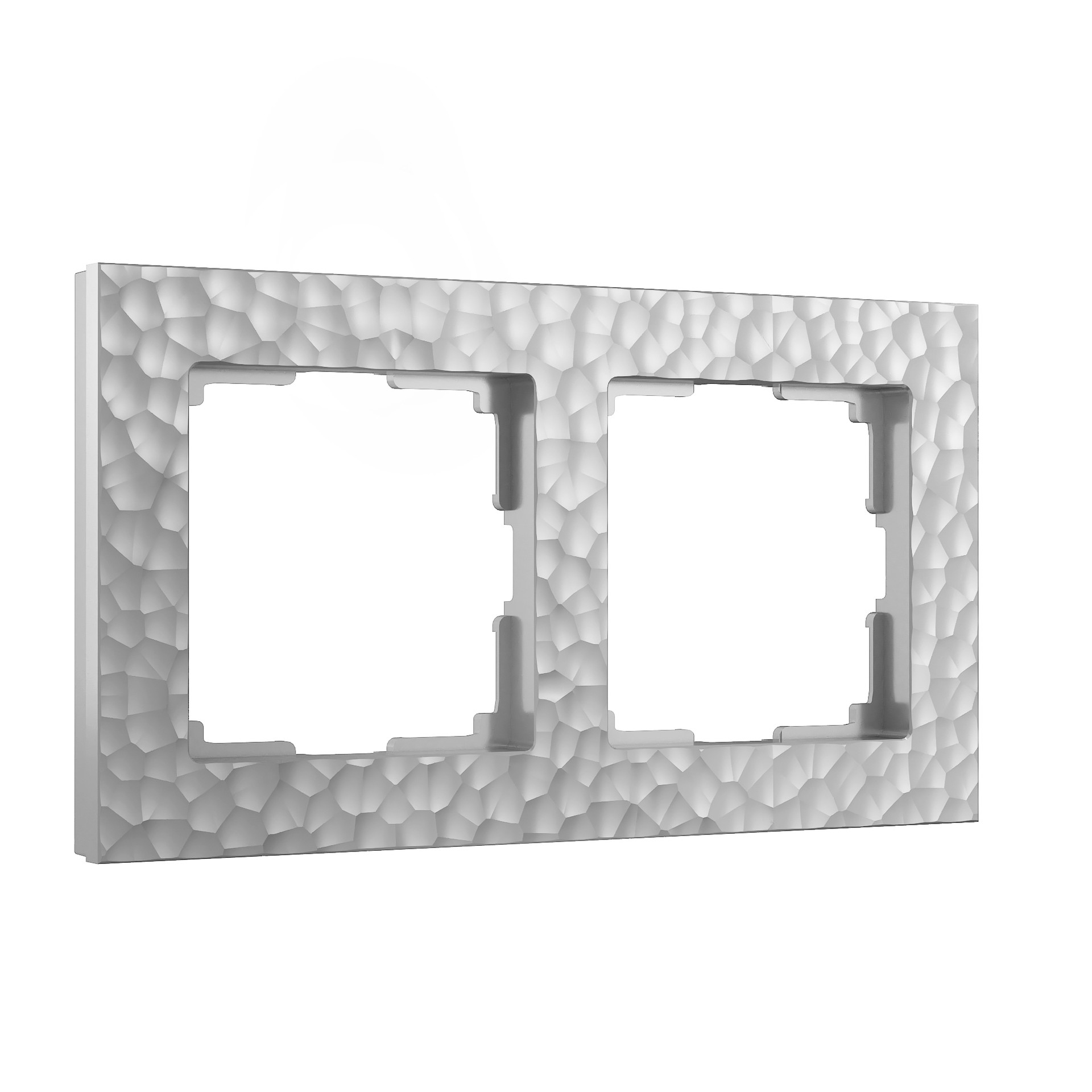 Рамка Werkel Hammer W0022406/ Рамка на 2 поста (серебряный)