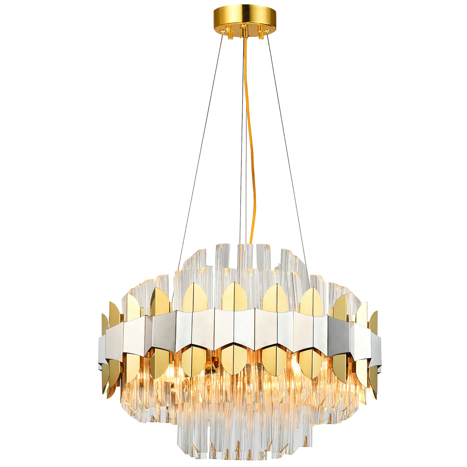 Подвесная люстра Natali Kovaltseva Skala SKALA 81435/8C BRASS SILVER