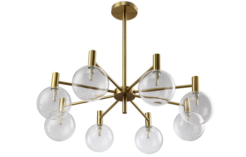 Люстра на штанге Crystal Lux Andres ANDRES SP8 BRONZE/TRANSPARENTE