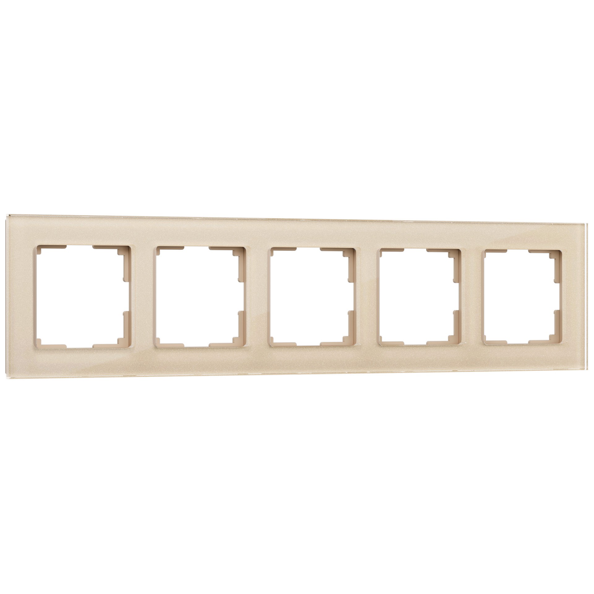 Рамка Werkel W0051111/ Рамка на 5 постов (шампань,стекло)