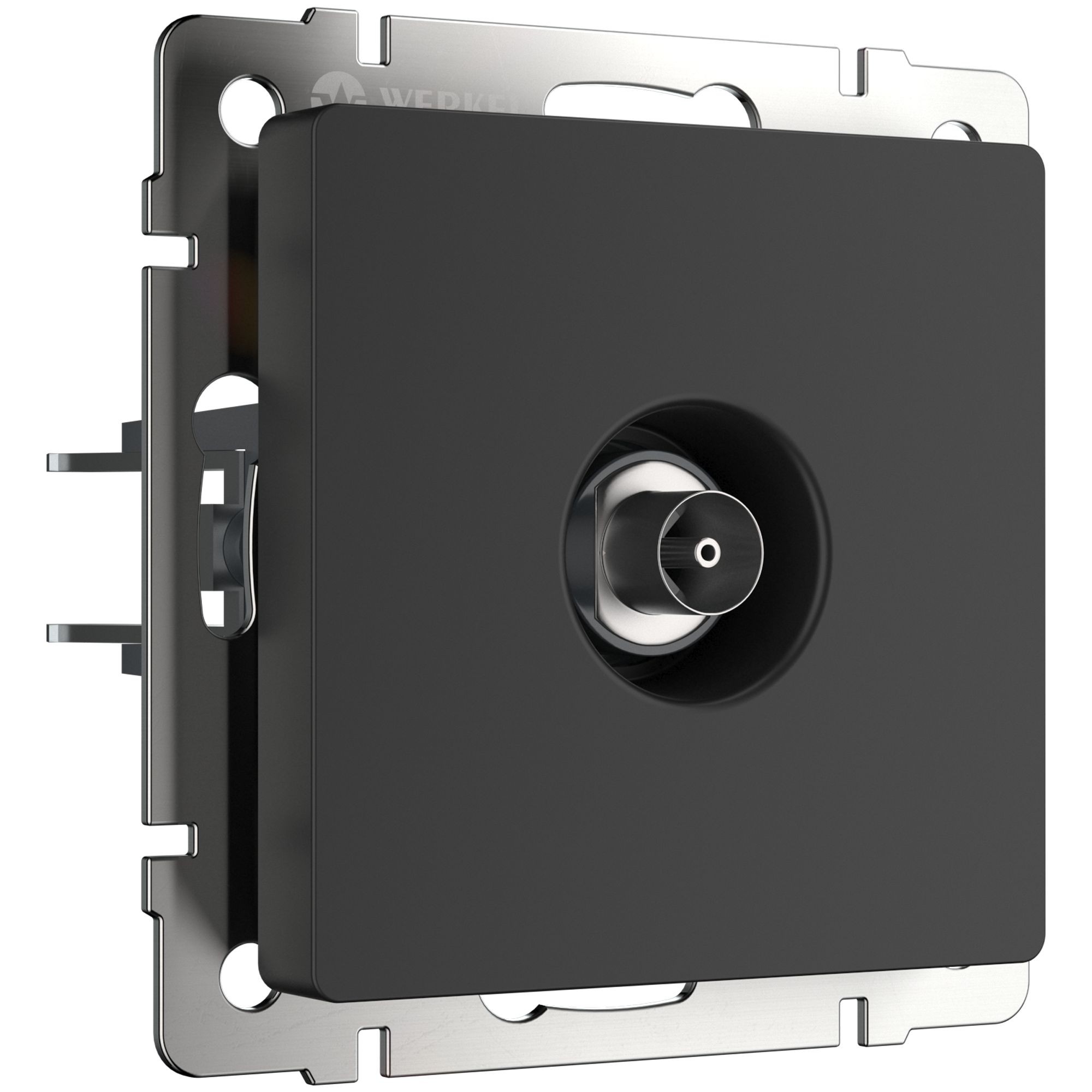 Розетка Werkel W1183008/ ТВ-розетка оконечная (черный матовый)
