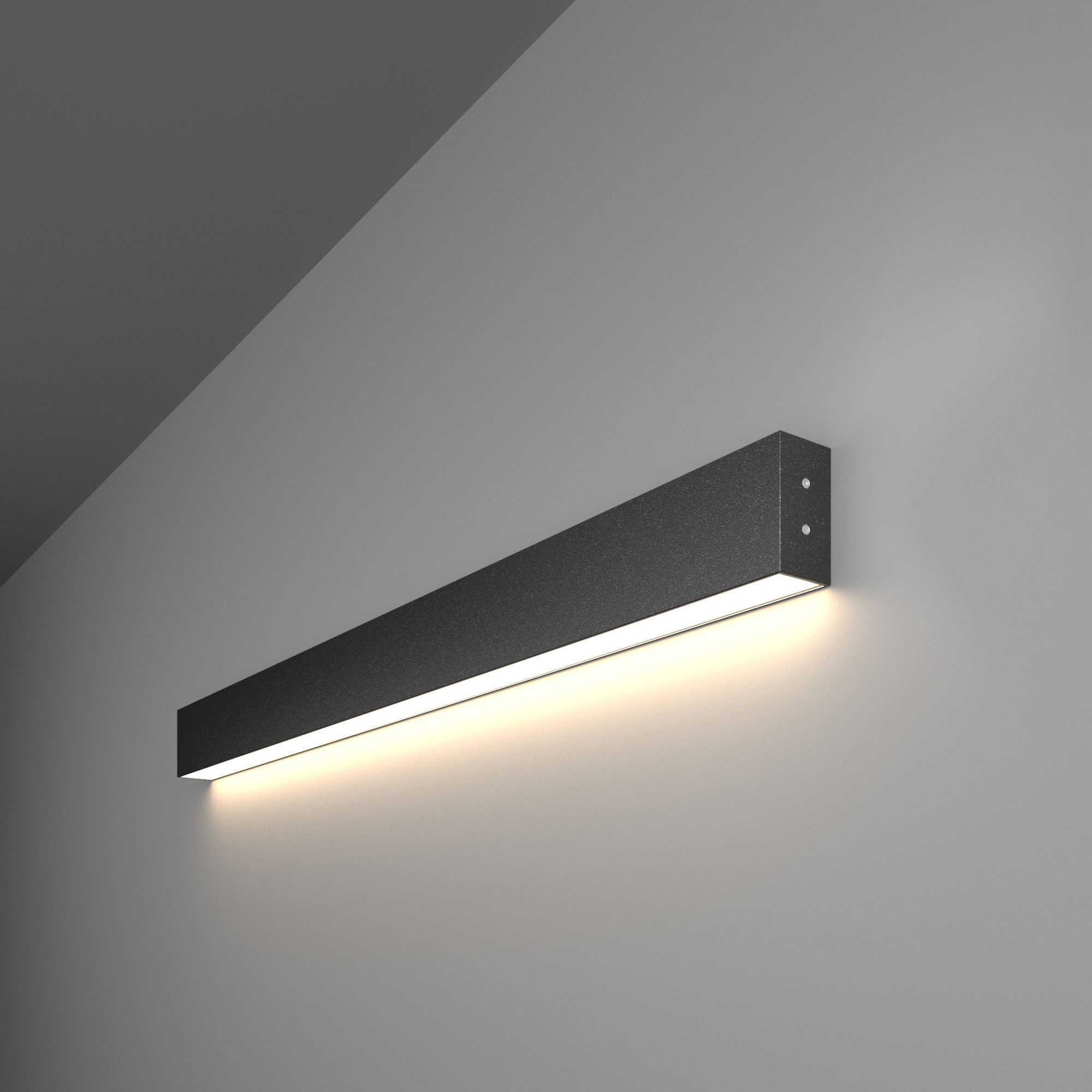 Настенный светильник Elektrostandard Линейный светодиодный накладной односторонний светильник 78см 15W 4200К черная шагрень (100-100-30-7