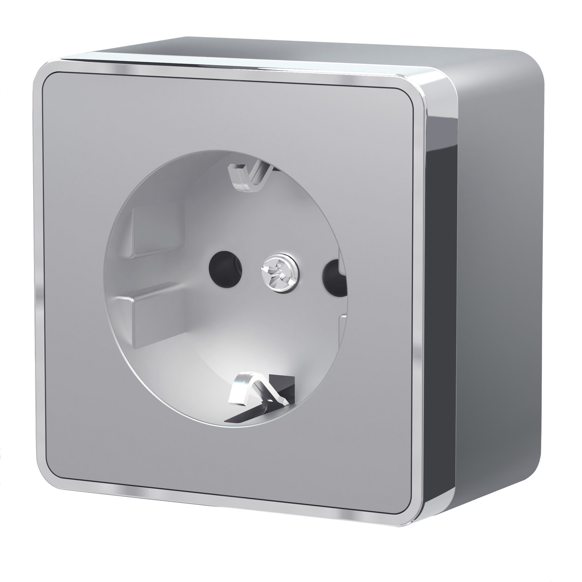 Розетка Werkel W5071006/ Розетка с заземлением Gallant (серебряный)