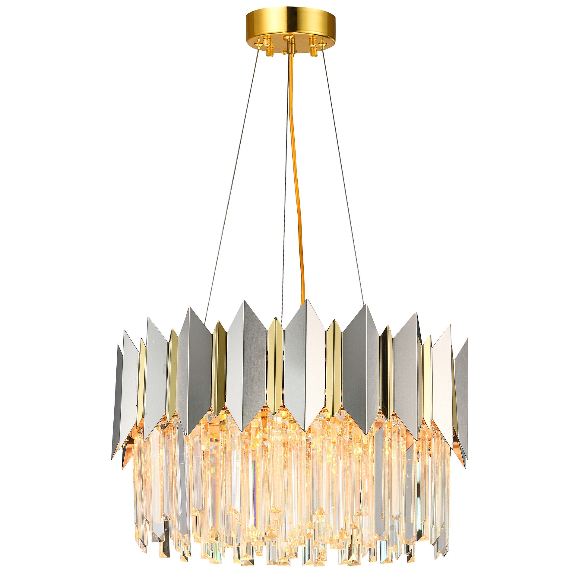 Подвесная люстра Natali Kovaltseva Queen QUEEN 79006/8C BRASS SILVER