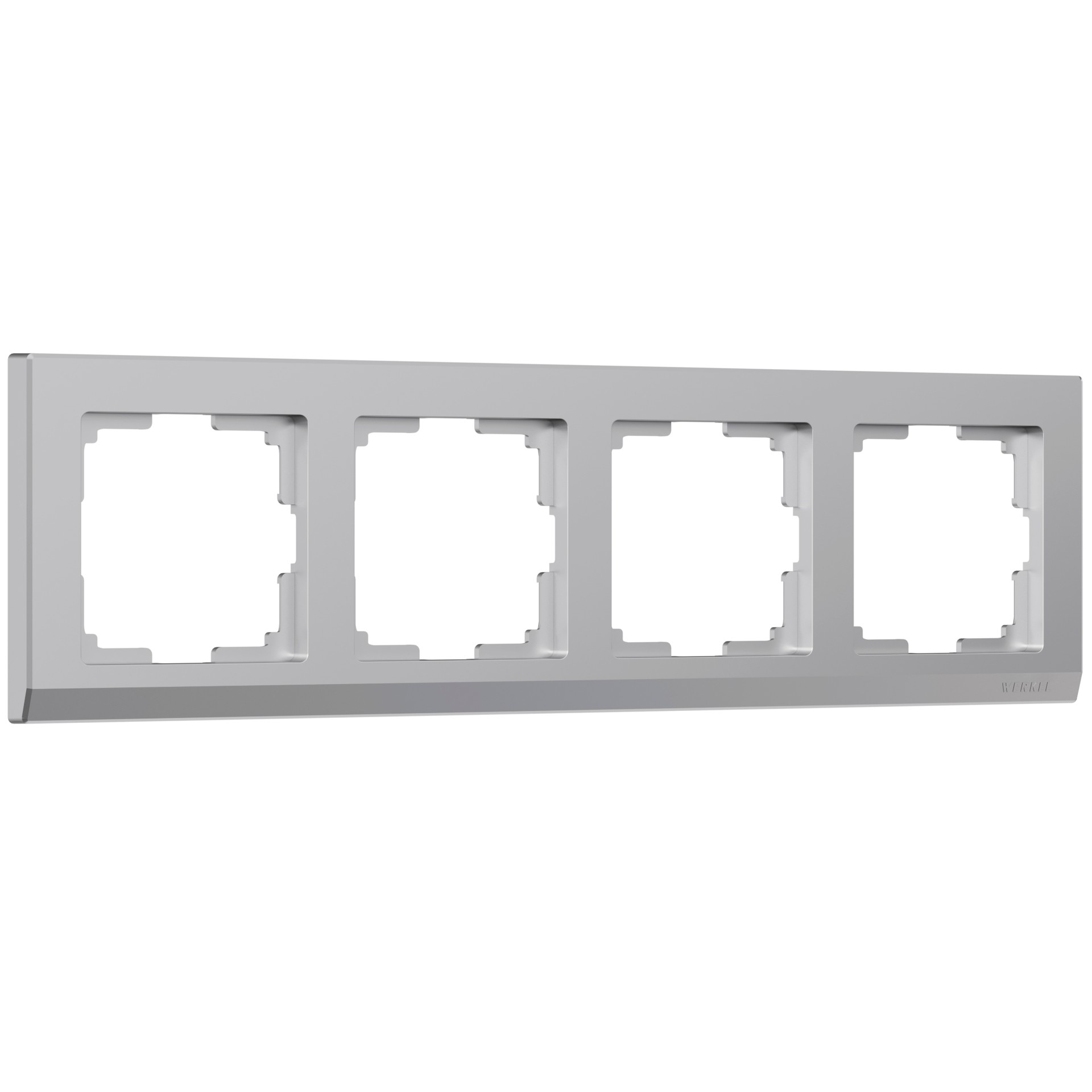 Рамка Werkel W0041806/ Рамка на 4 поста Stark (серебряный)