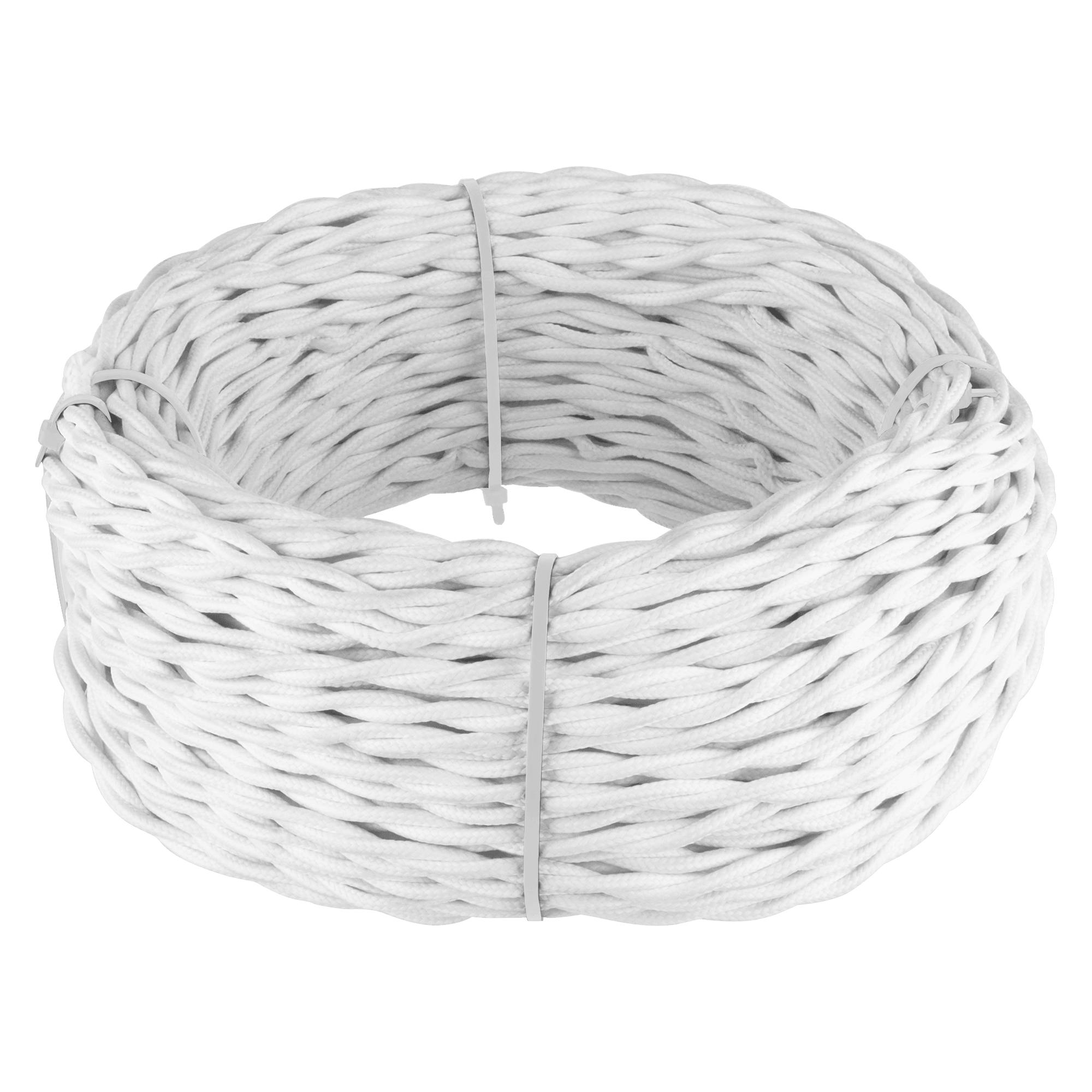 Ретро кабель Werkel W6452301/ Ретро кабель витой 2х2,5 (белый) 20 м