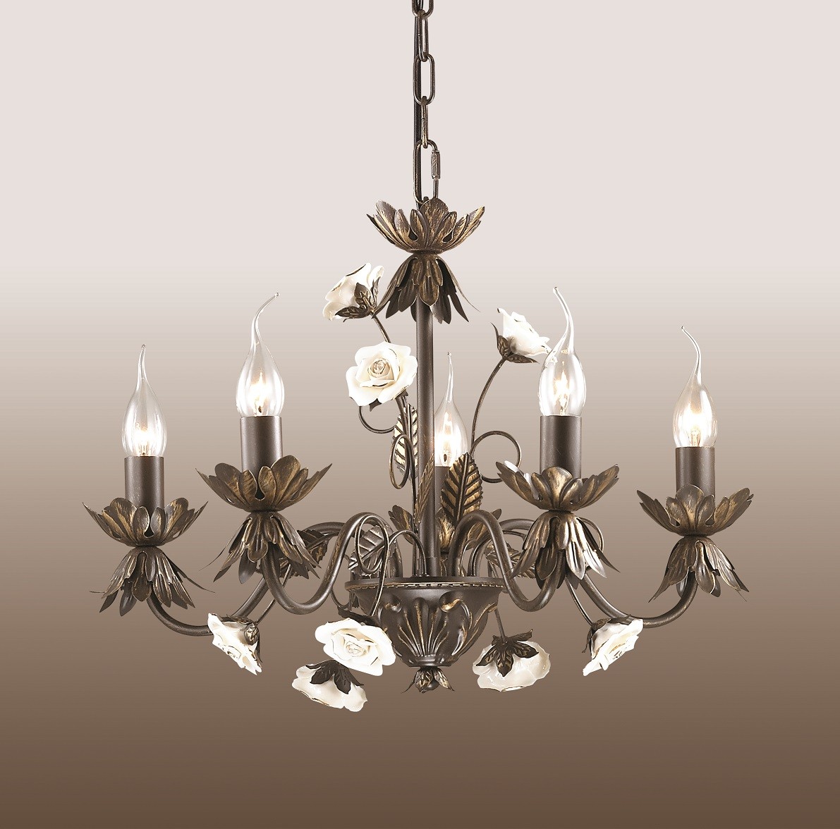 Люстра подвесная с цветочками Silva 2695/5 Odeon Light