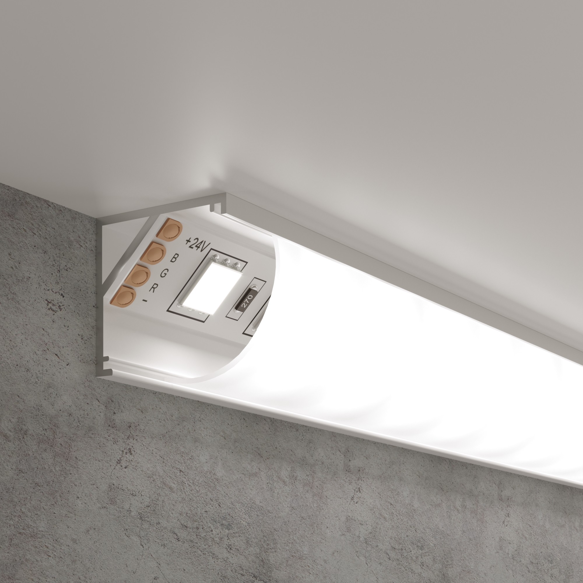 Профиль Elektrostandard LL-2-ALP008 LL-2-ALP008 Угловой алюминиевый профиль белый/белый для LED ленты (под ленту до 10mm)