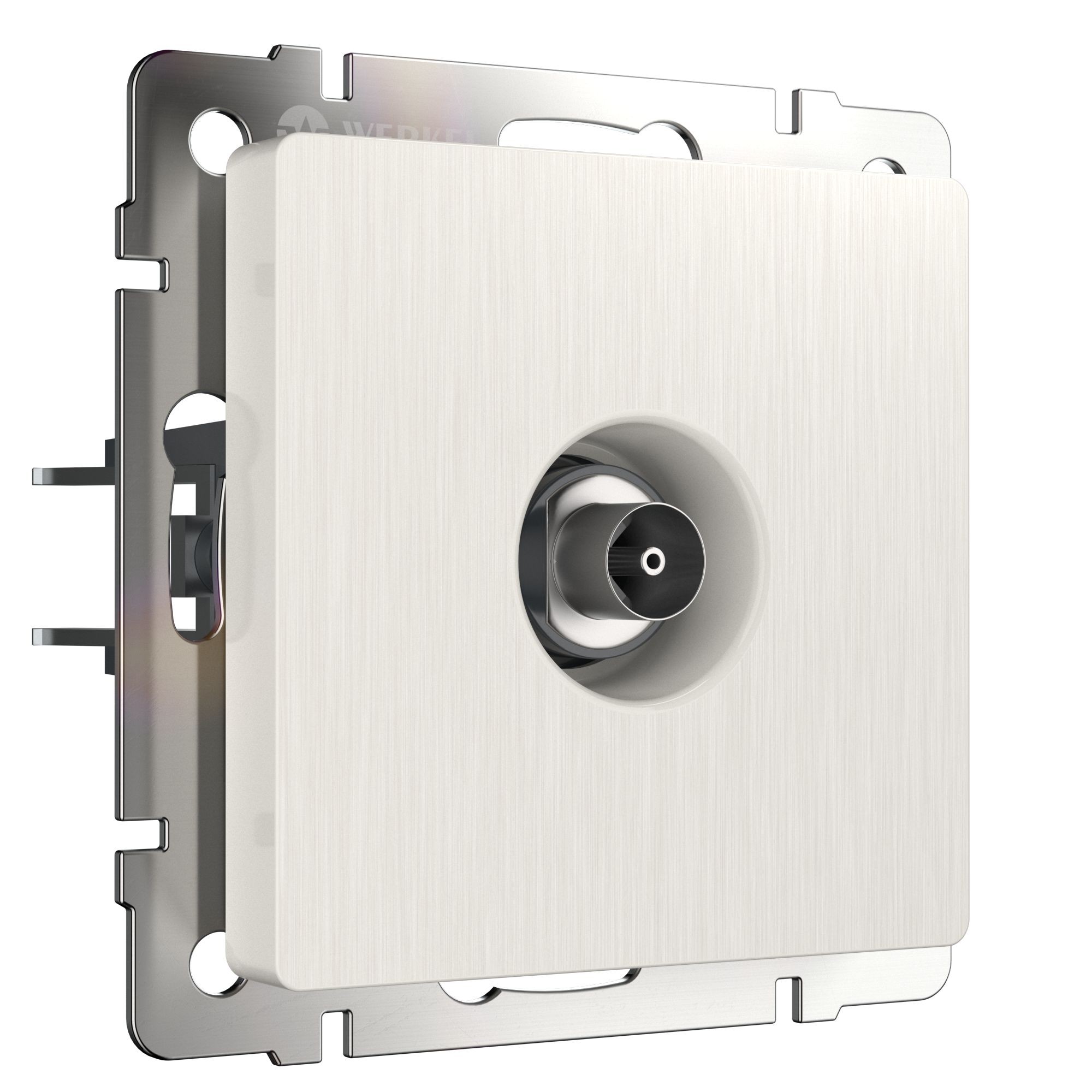 Розетка Werkel W1183013/ ТВ-розетка оконечная (перламутровый рифленый)