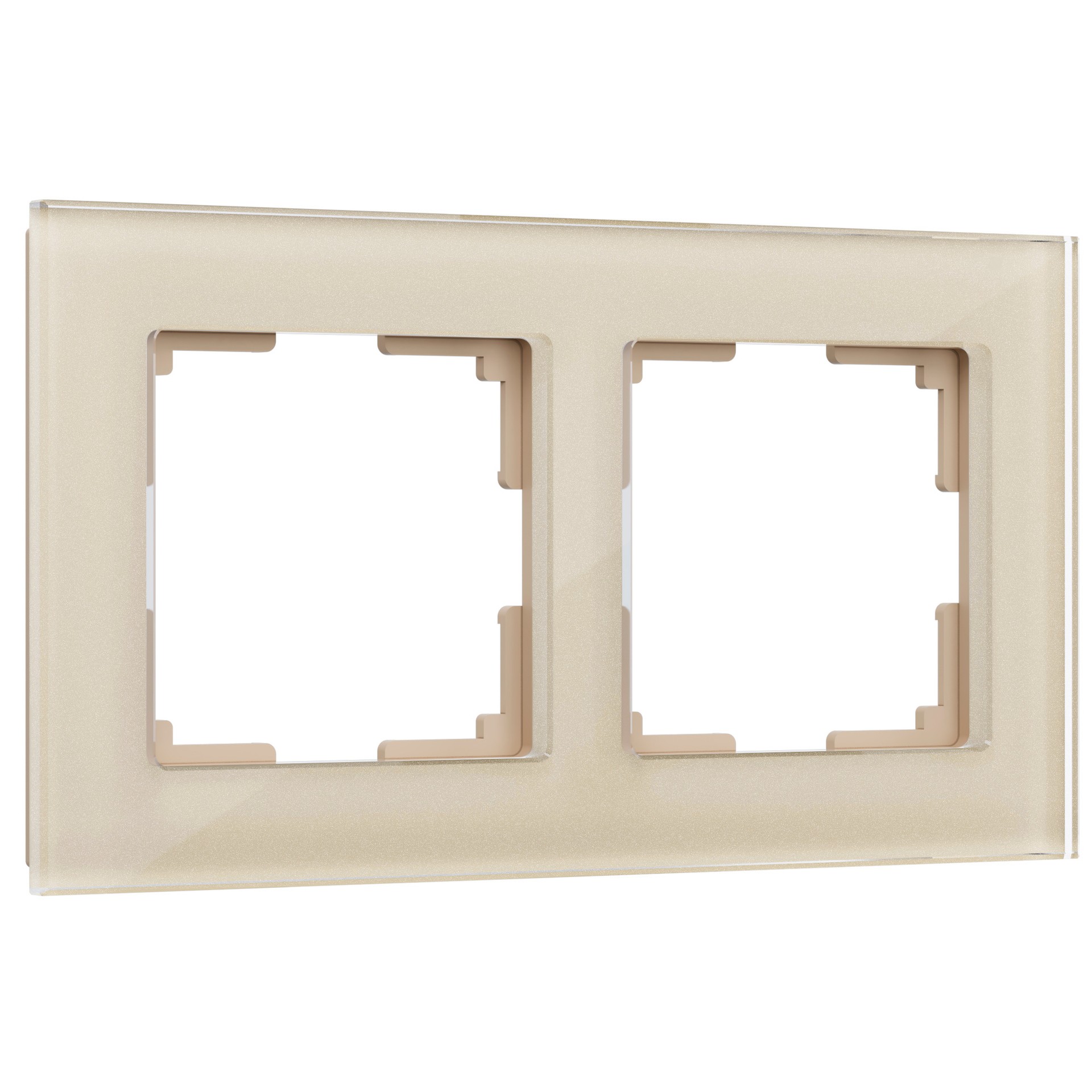 Рамка Werkel W0021111/ Рамка на 2 поста Favorit (шампань,стекло)