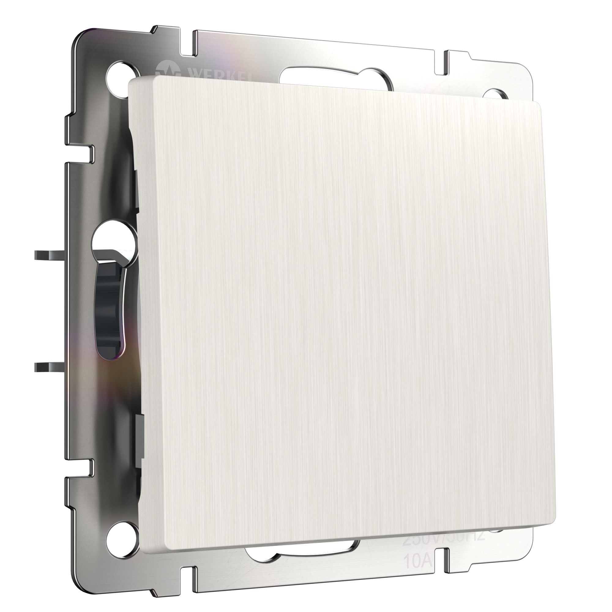 Выключатель Werkel W1110013/ Выключатель одноклавишный (перламутровый рифленый)