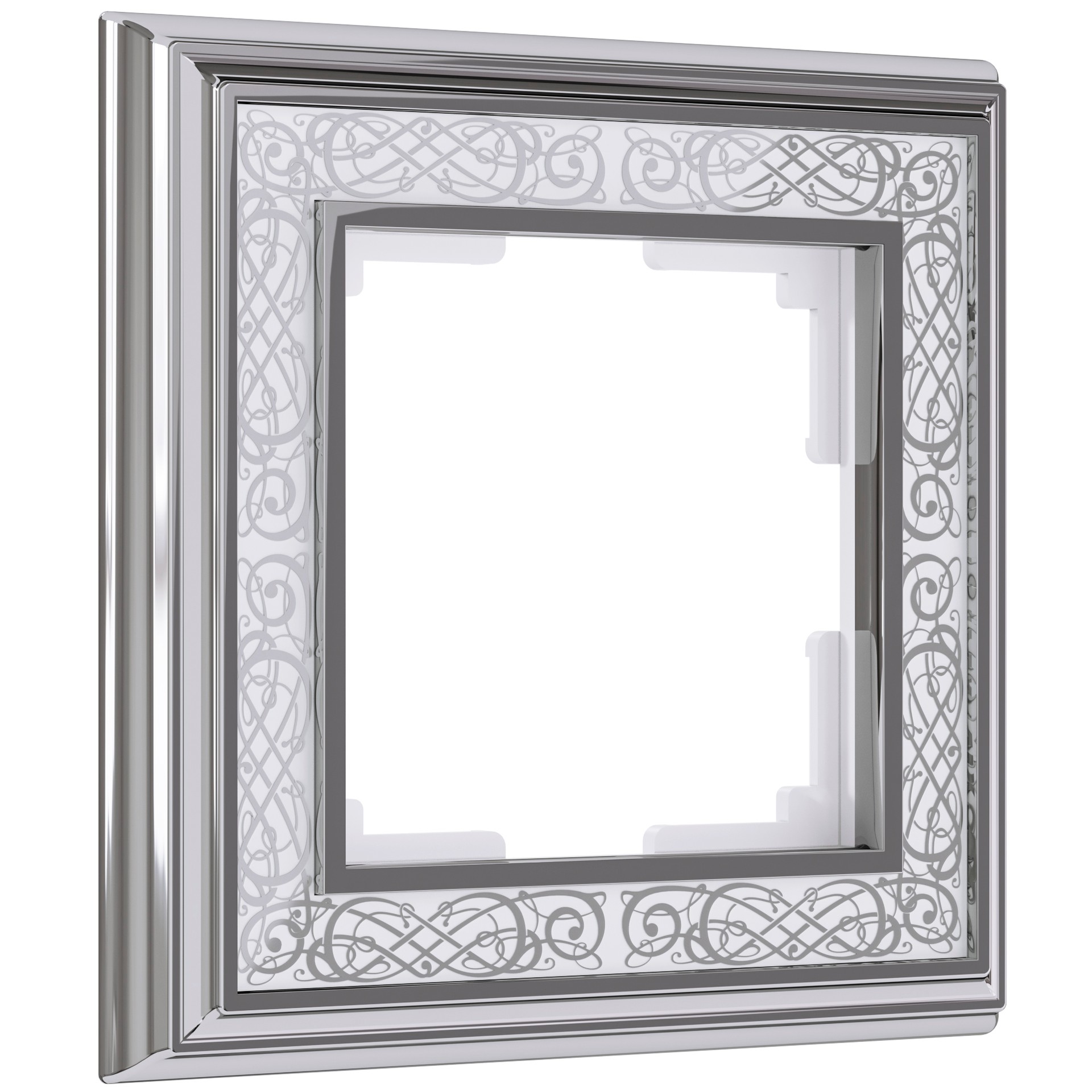 Рамка Werkel W0011431/ Рамка на 1 пост Palacio Gracia (хром/белый)