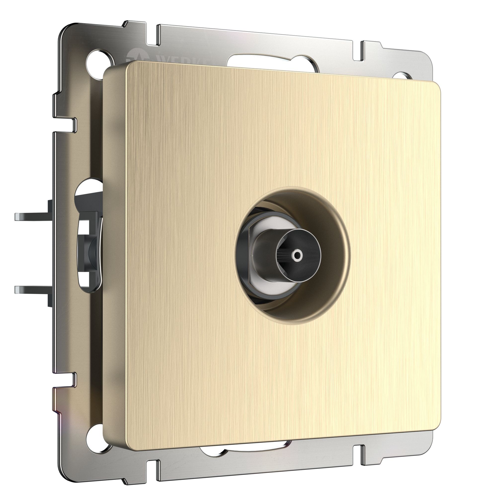 Розетка Werkel W1183010/ ТВ-розетка оконечная (шампань рифленый)