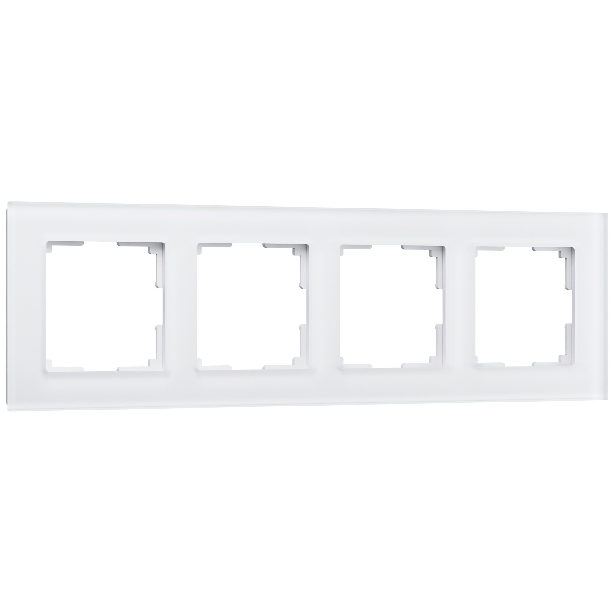 Рамка Werkel W0041105/ Рамка на 4 поста Favorit (белый матовый,стекло)
