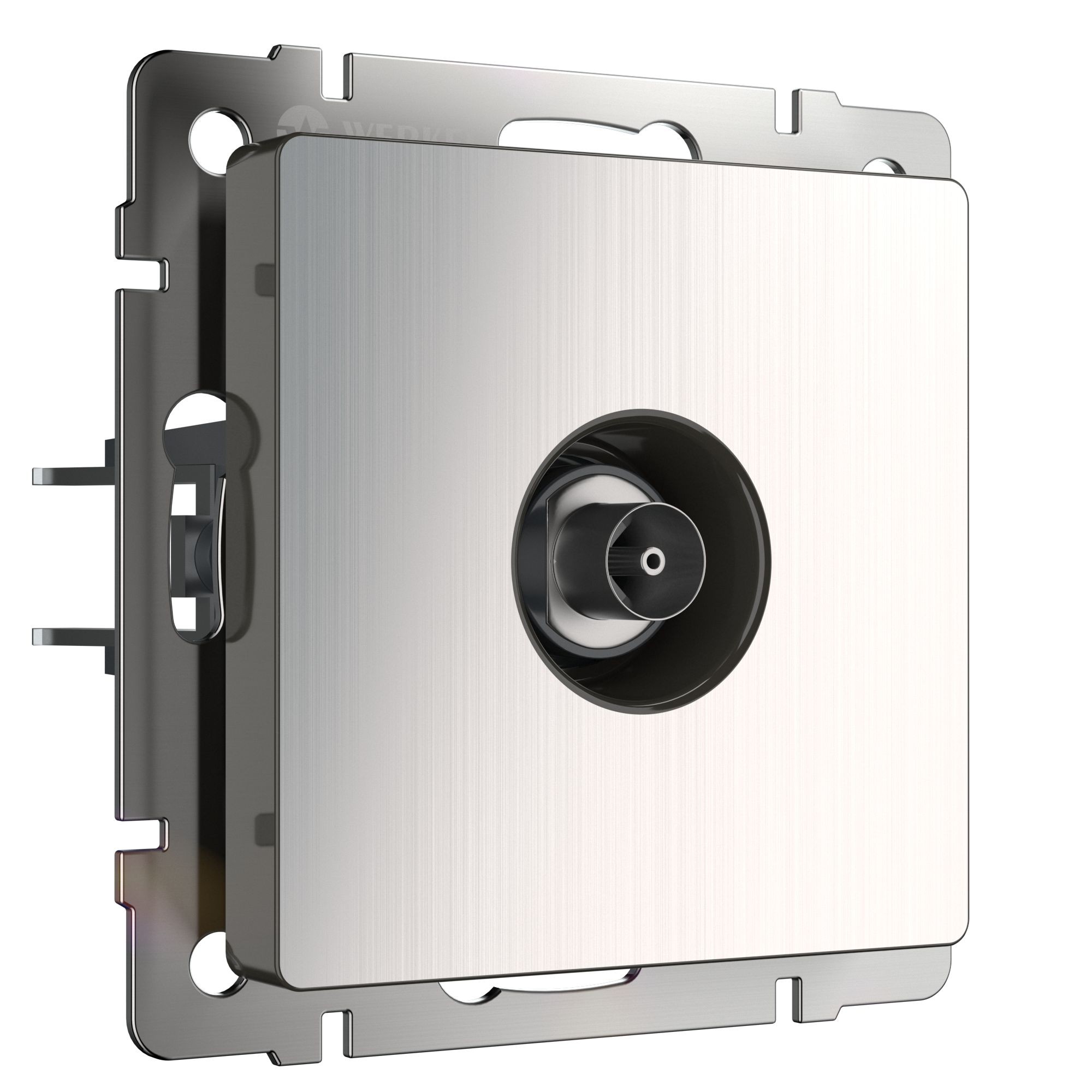 Розетка Werkel W1183002/ ТВ-розетка оконечная (глянцевый никель)