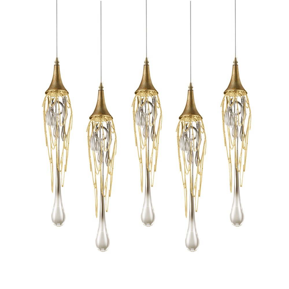 Светильник подвесной Delight Collection Goddess Tears P68009L-5 gold