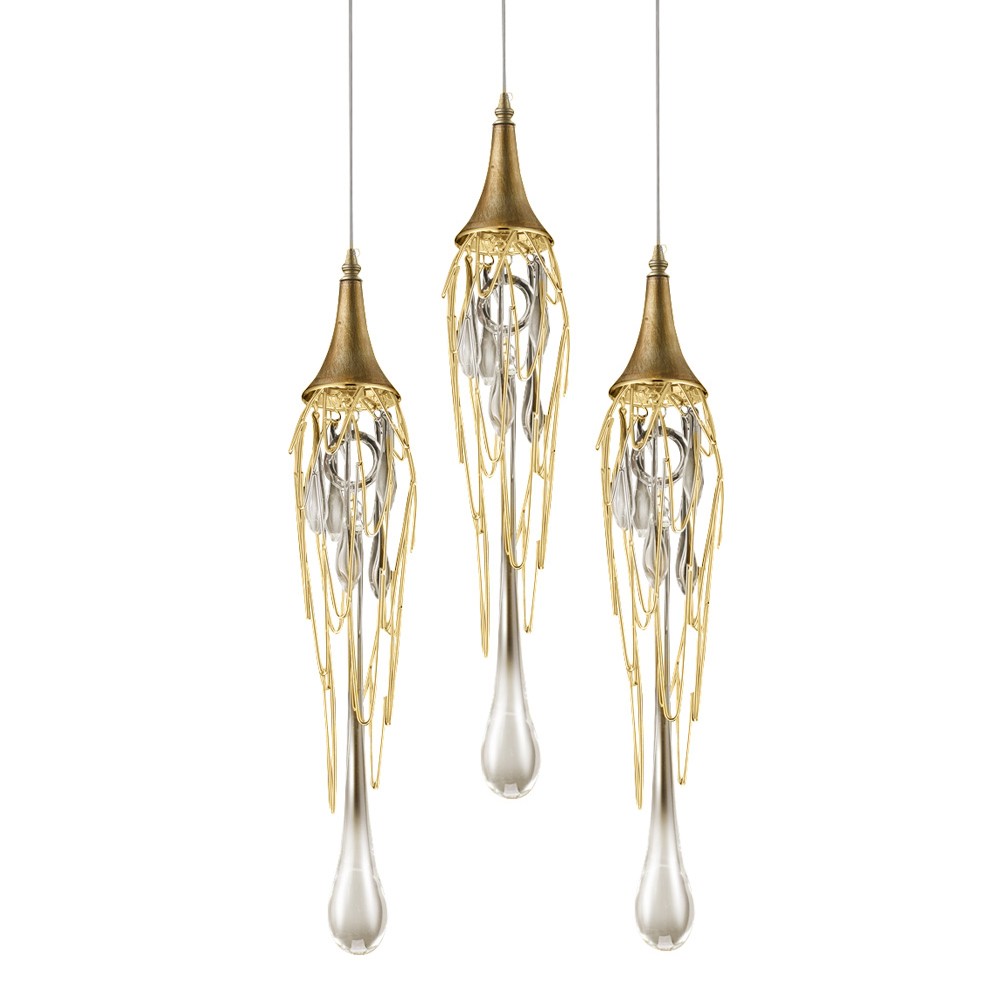 Светильник подвесной Delight Collection Goddess Tears P68009L-3/R gold