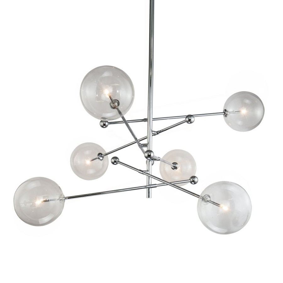 Люстра на штанге Delight Collection Globe Mobile KG0835P-6 chrome