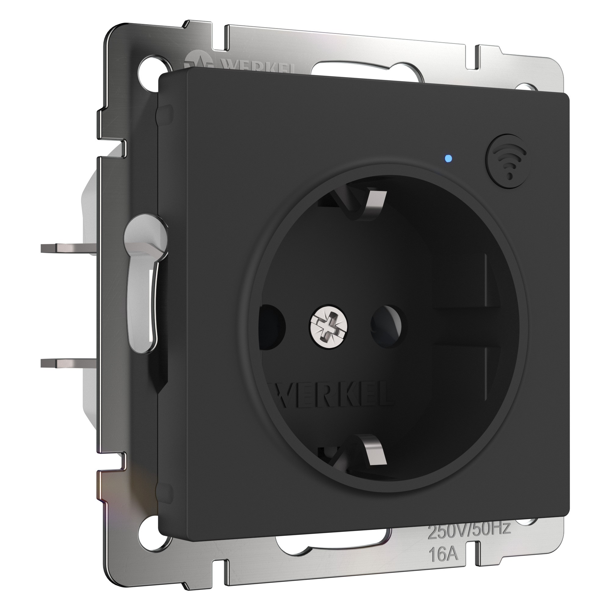 Умная розетка Wi-Fi Werkel W1171608/ Розетка Wi-Fi (черный матовый)