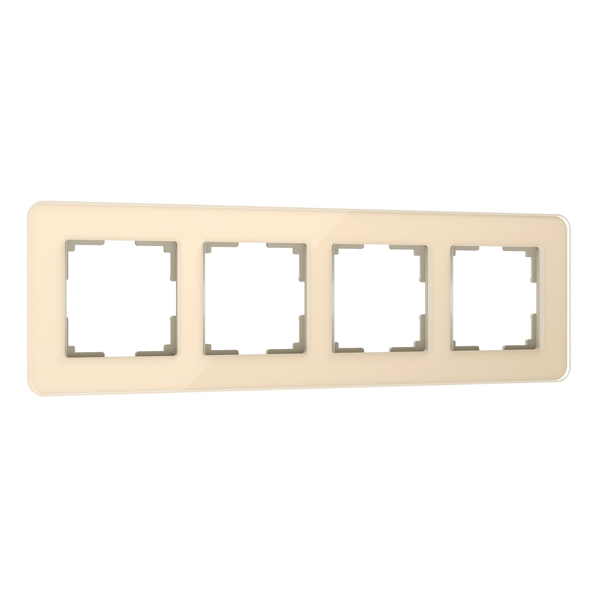 Рамка Werkel Elite айвори W0042443/ Рамка на 4 поста Elite (айвори, стекло)