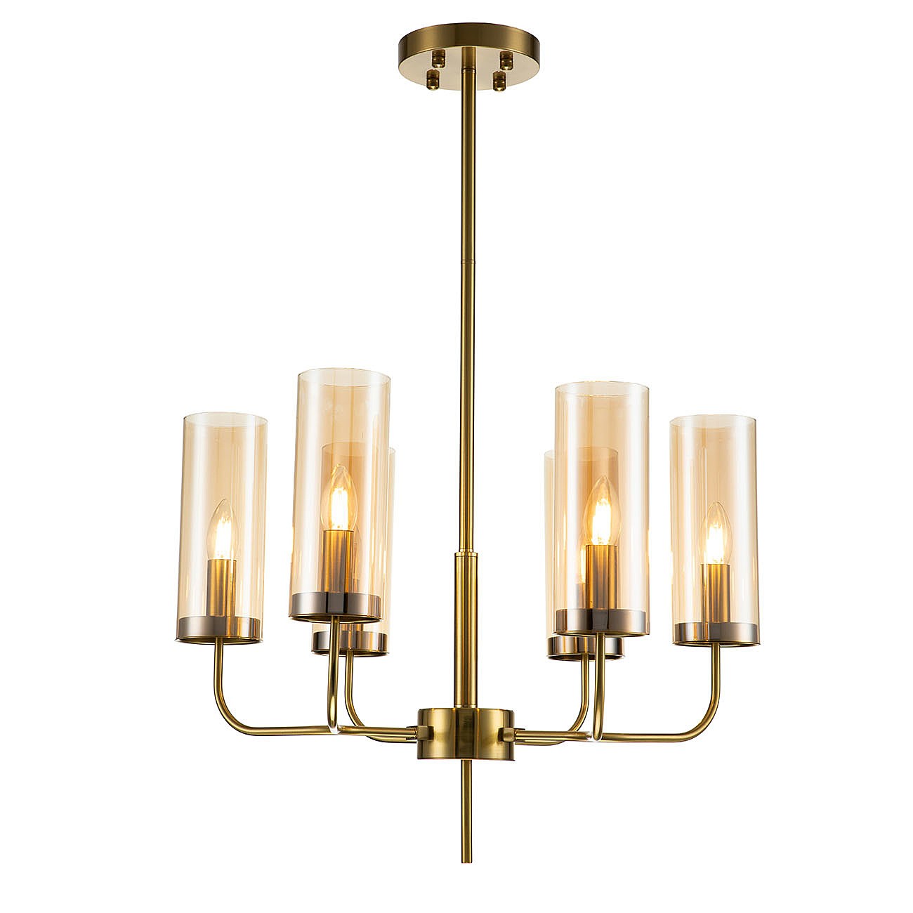 Люстра на штанге Indigo Balletto 13014/6R Brass V000252