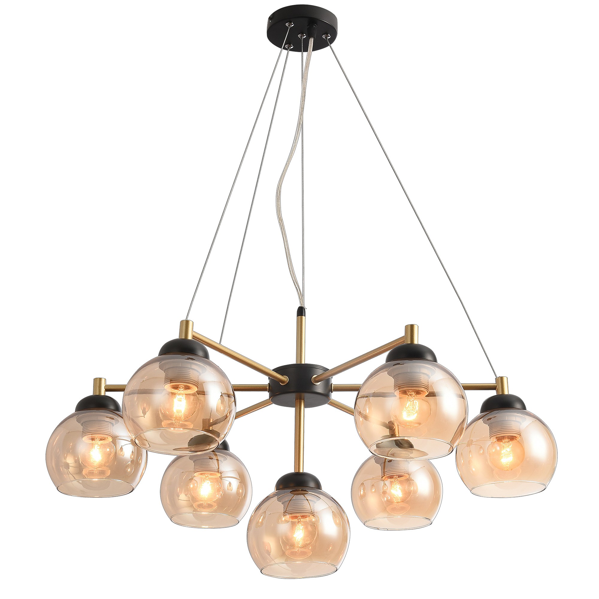 Подвесная люстра Natali Kovaltseva Stuttgart STUTTGART 91006/7C GOLD BLACK