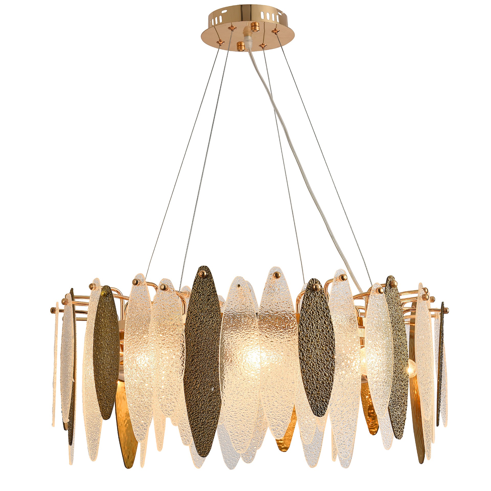 Подвесная люстра Natali Kovaltseva Triada TRIADA 81409/8C GOLD WHITE