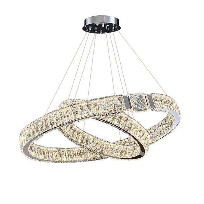 Подвесная люстра Delight Collection D8010 D8010P/2R/D800+600 silver