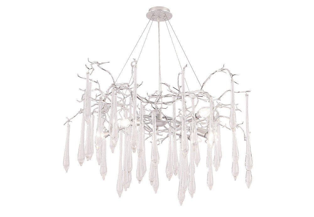 Подвесная люстра Crystal Lux Reina REINA SP8 D1000 SILVER PATINA