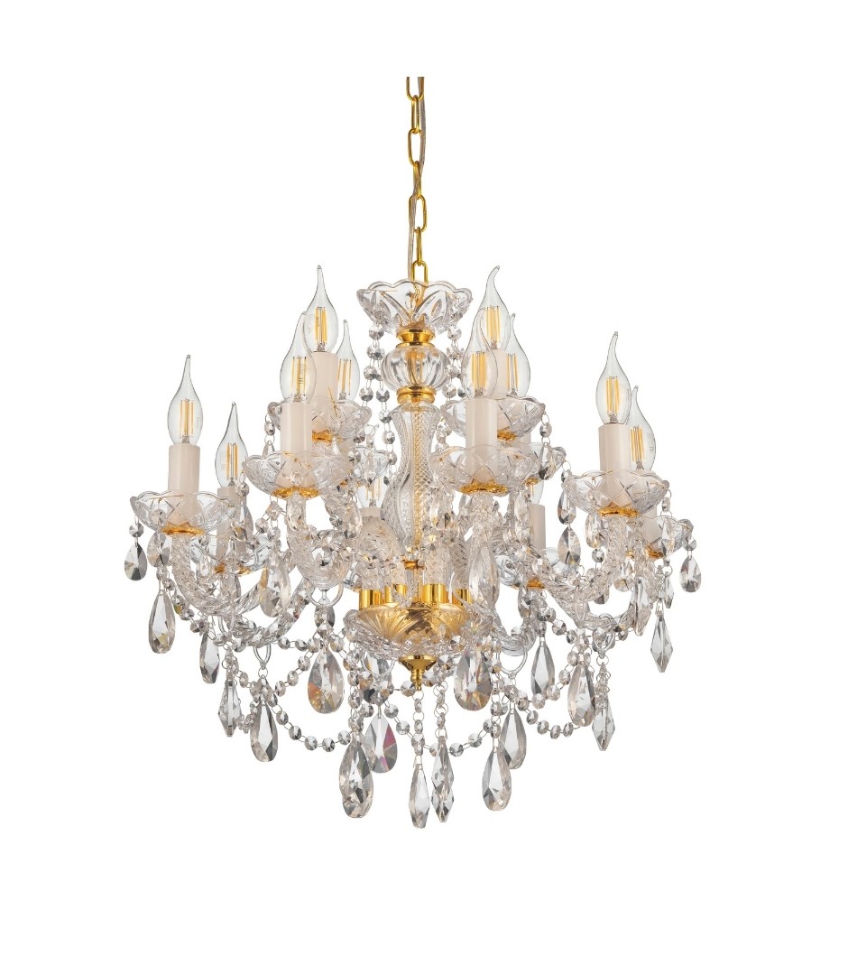 Подвесная люстра Lumina Deco Eliza LDP 7026-8+4 SL+GD