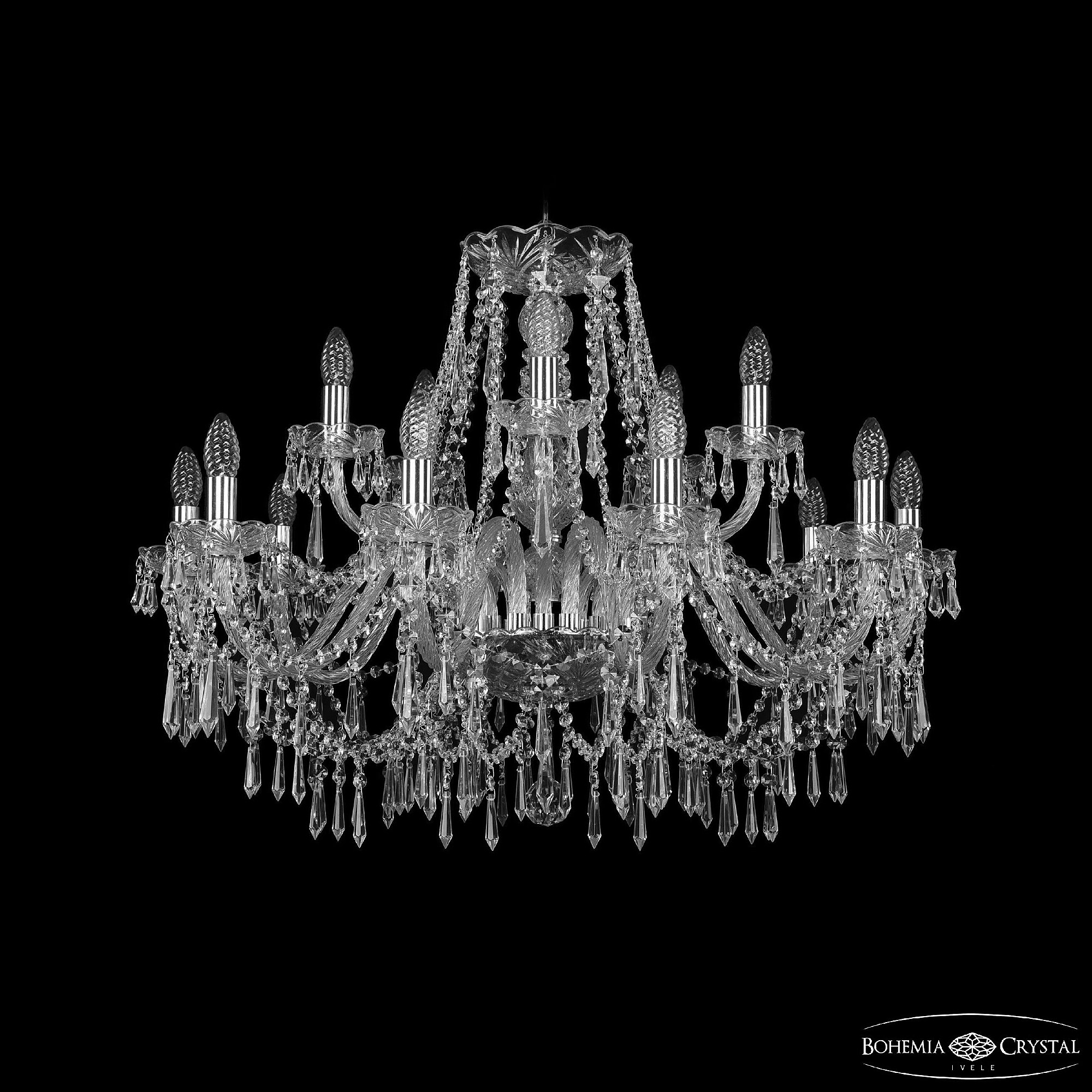 Подвесная люстра Bohemia 1403 1403/10+5/300 Ni