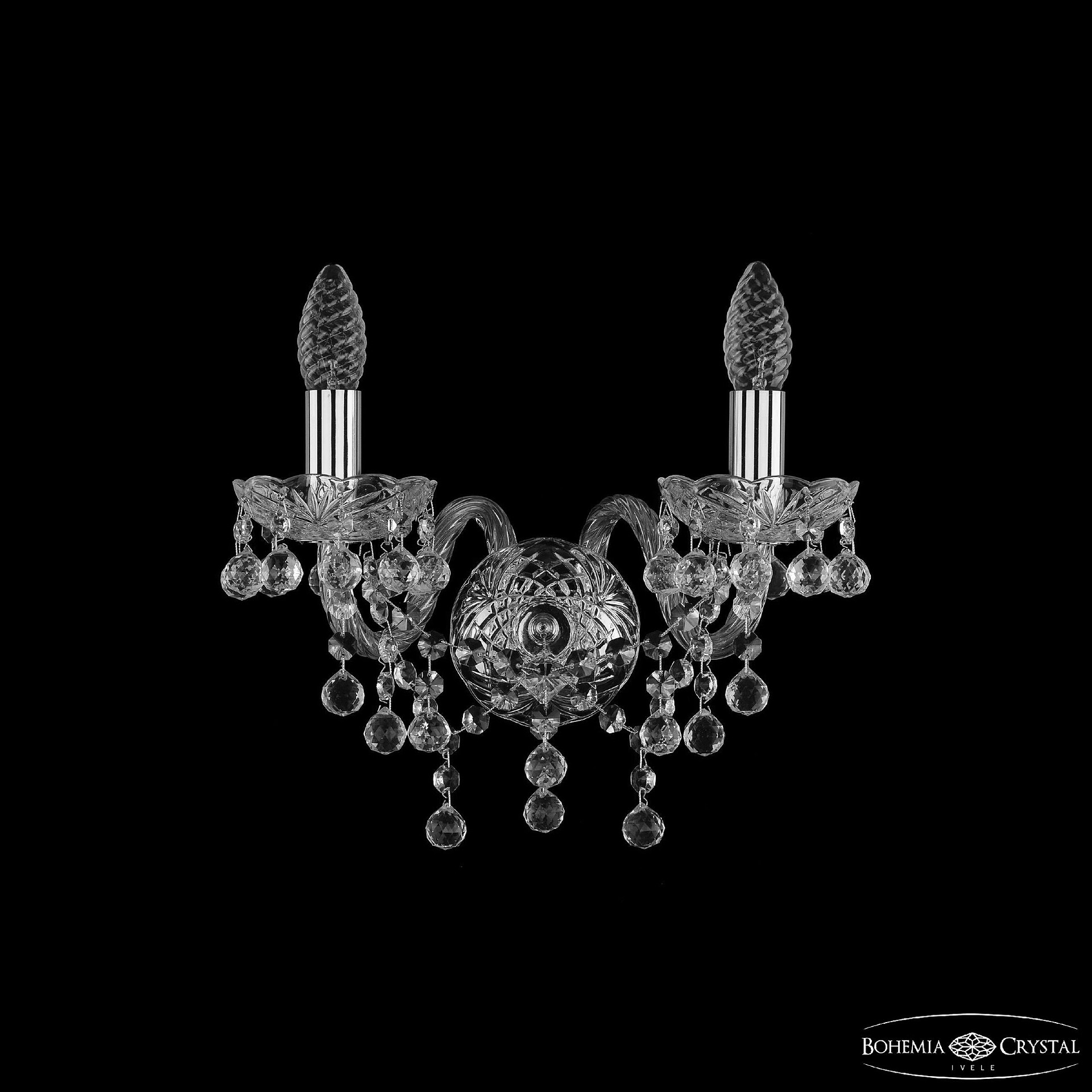 Настенное бра Bohemia 1409 1409B/2/141 Ni