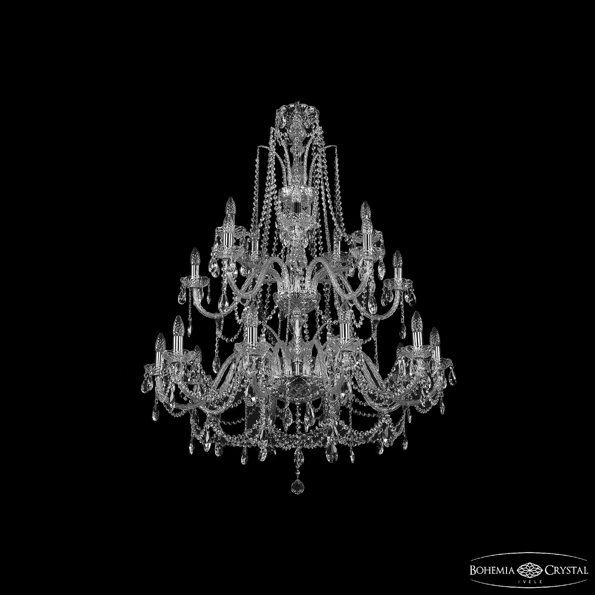 Подвесная люстра Bohemia 1411 1411/10+5+5/360/2d Ni