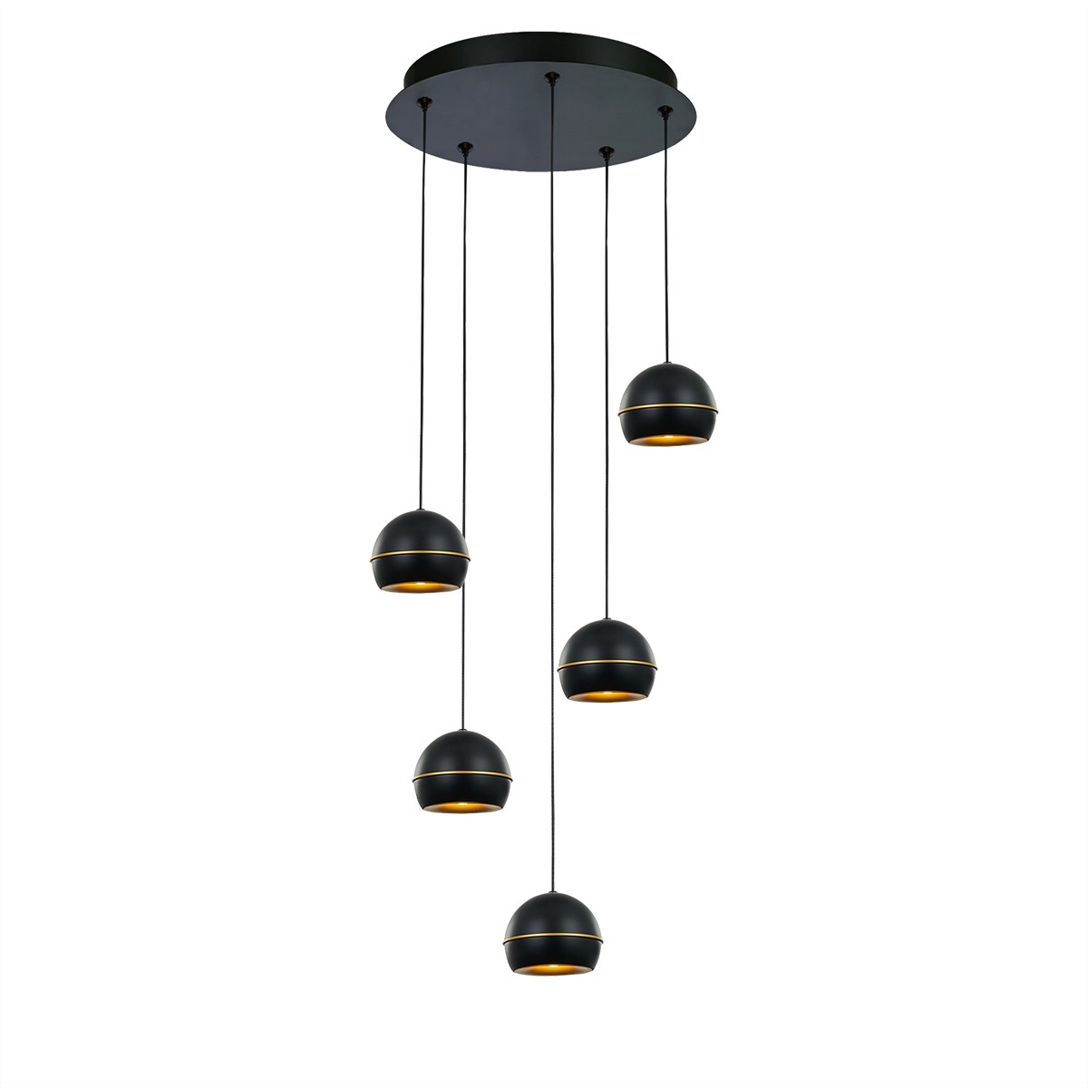 Светильник подвесной Delight Collection MD21001034 MD21001034-5A black/gold