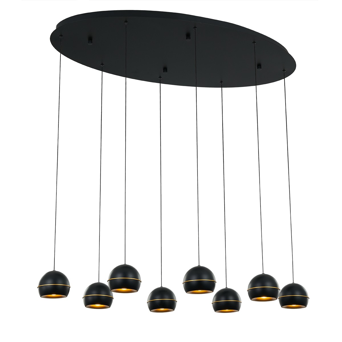 Светильник подвесной Delight Collection MD21001034 MD21001034-8A black/gold