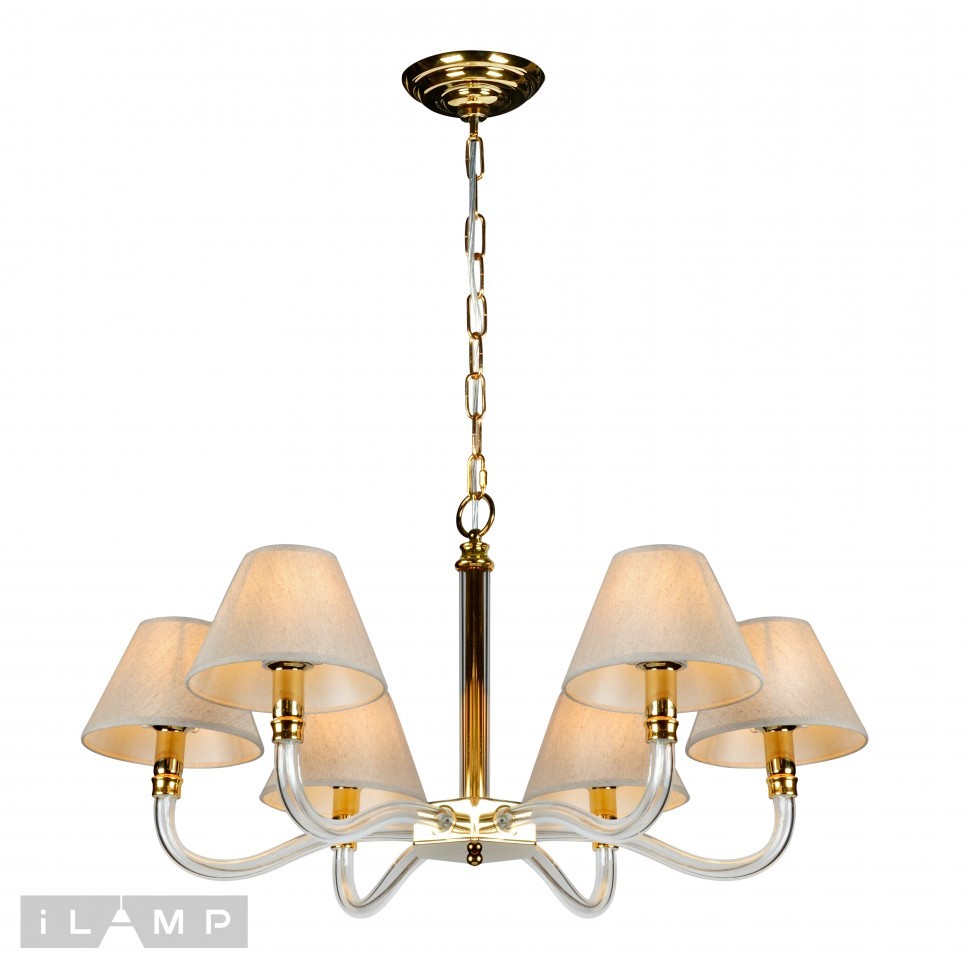 Люстра подвесная Amber iLamp YT2043-8 GD+Coffee