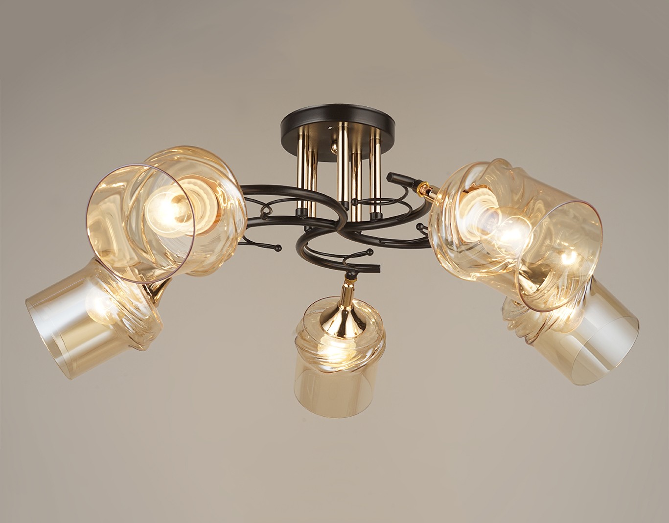 Потолочная люстра Мелодия Света P5530-5 BK+GD 000029955