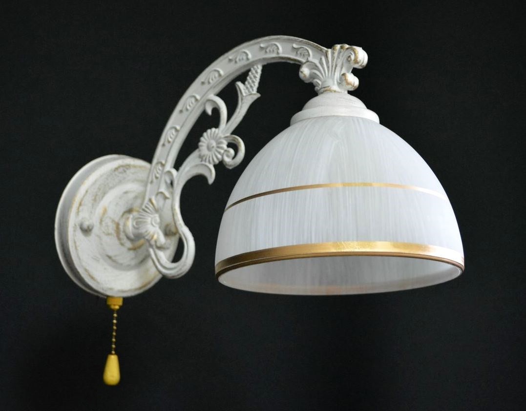 Настенное бра Мелодия Света Classic P6687-1W WT+GD 000017143