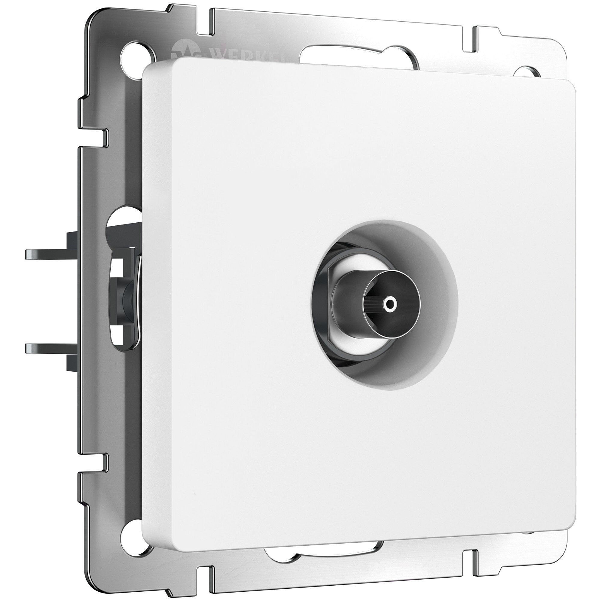 Розетка Werkel W1183061/ ТВ-розетка оконечная (белый матовый)